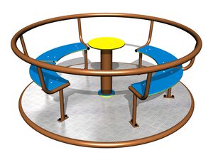 Merry-go-round with seats (mean 1,8 m) - brown
