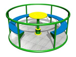 Merry-go-round with seats (mean 1,25 m) - green