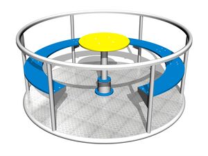 Merry-go-round with seats (mean 1,45 m) - silver