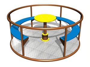 Merry-go-round with seats (mean 1,45 m) - brown