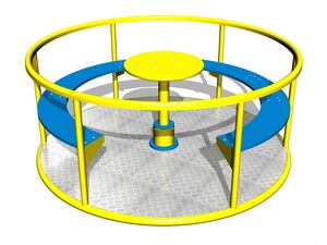 Merry-go-round with seats (mean 1,45 m) - yellow