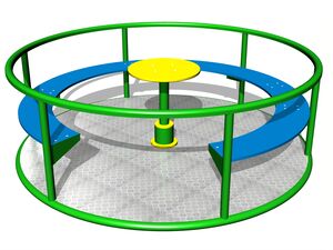 Merry-go-round with seats (mean 1,65 m) - green