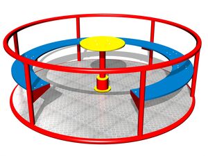 Merry-go-round with seats (mean 1,65 m) - red