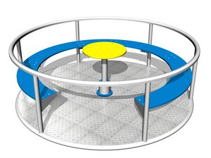 Merry-go-round with seats (mean 1,85 m) - silver
