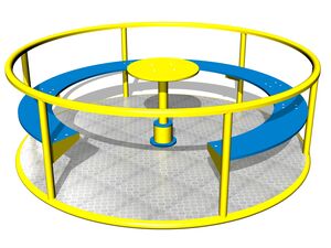 Merry-go-round with seats (mean 1,85 m) - yellow