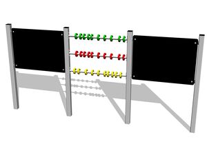 Double panel drawing board with an abacus KTP6301KS - silver