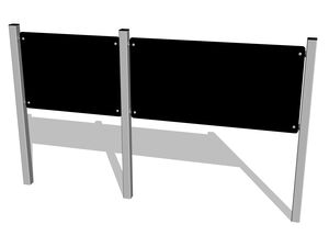 Double panel drawing board KTA6220KS - silver