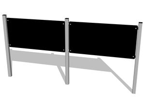 Double panel drawing board - silver