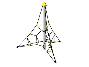 Rope pyramid PY3200K (f.h. 1 m, with 3 tension locks)