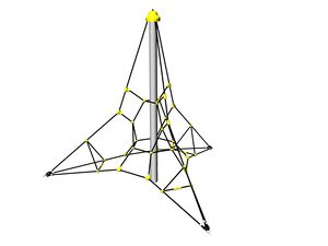Rope pyramid PY3250K (f.h. 1 m, with 3 tension locks)