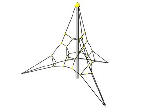 Rope pyramid PY3300K (f.h. 1 m, with 3 tension locks)