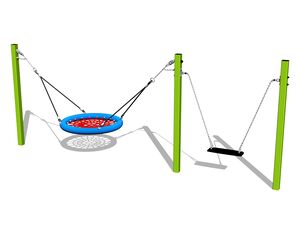 Twin chain swing - metal (f.h. 1,0 m)