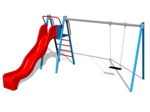 Chain swing with a slide RH6151KB - Blue (f.h. 1,5 m)