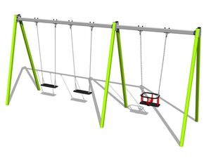 Triple chain swing - metal (f.h. 1,5 m)