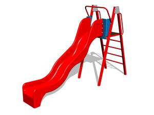 Slide with a ladder - red (f.h. 1,5 m)