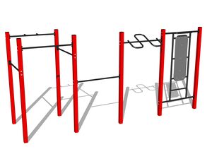 Street workout set - red