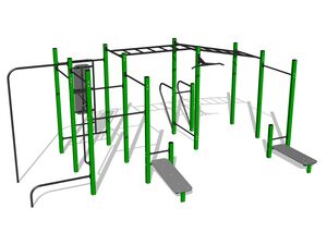 Street workout set - green