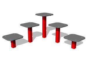 Street workout element - red