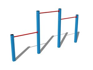 Triple fitness rack - metal (f.h. 1,5 m)