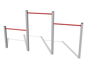 Triple fitness rack - metal (f.h. 1,5 m)