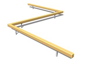 Triple balance beam KL301D (f.h. 1 m)