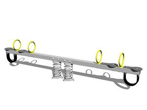 Four seat seesaw on springs HPV4001KS - silver