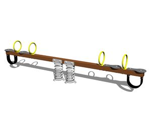 Four seat seesaw on springs HPV4001KW - brown