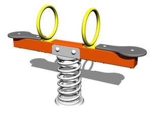 Double seat seesaw on spring HPV1002K - metal
