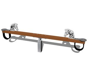 Double seat seesaw - brown