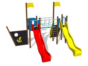 Game set ship - brown