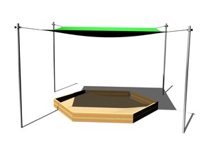 Shade cover for hexagonal sandpit ZP600